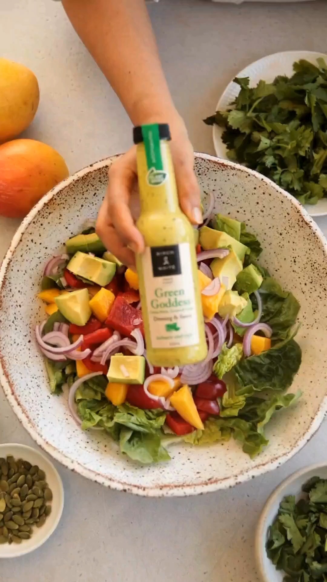 birch and waite green goddess dressing Delicious gourmet Mango & Salad. Recipe available on the website. | & Avocado