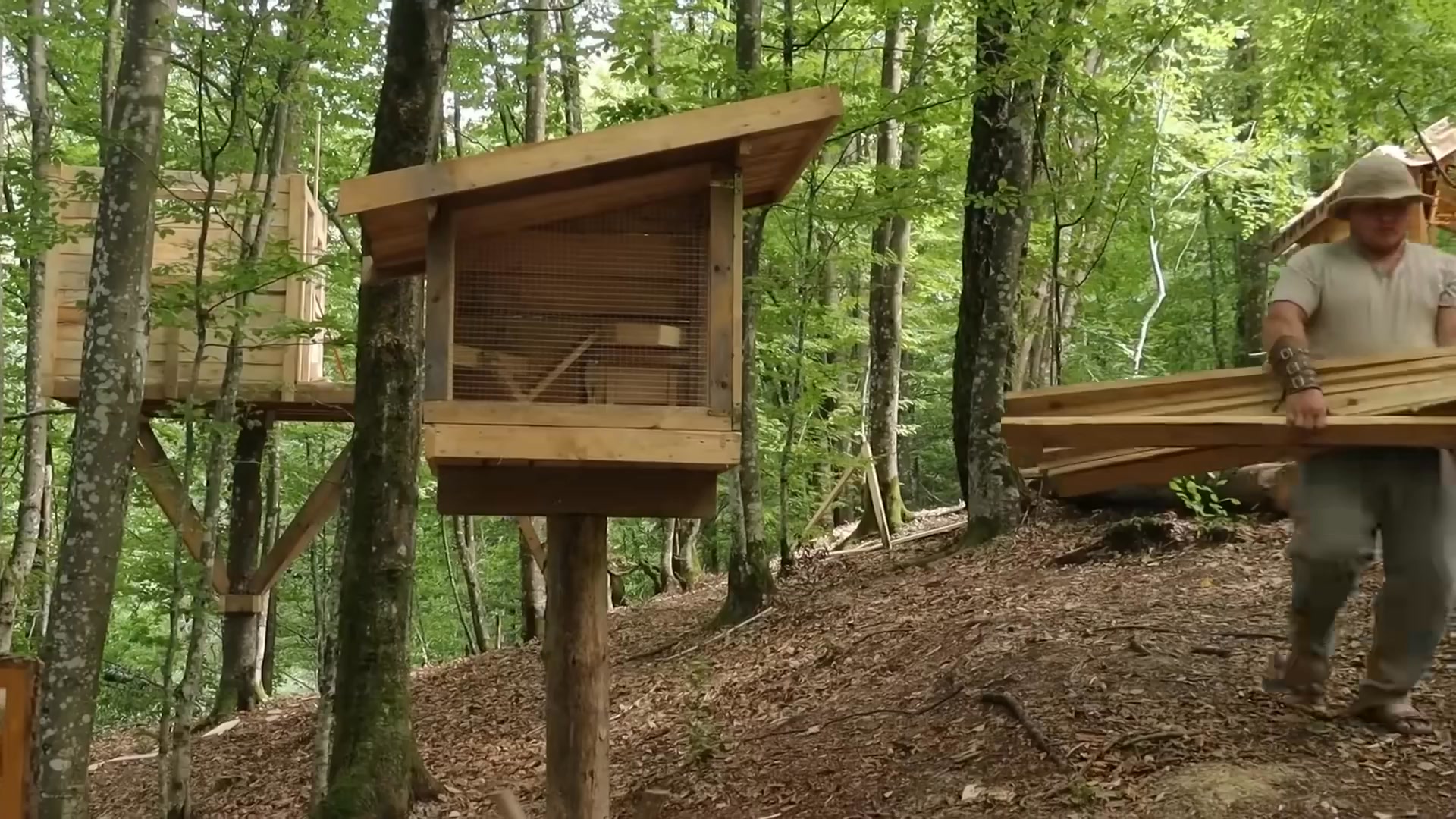 Building a Treehouse Cabin from Wood ｜ Full Project_part016 | Samuel ...