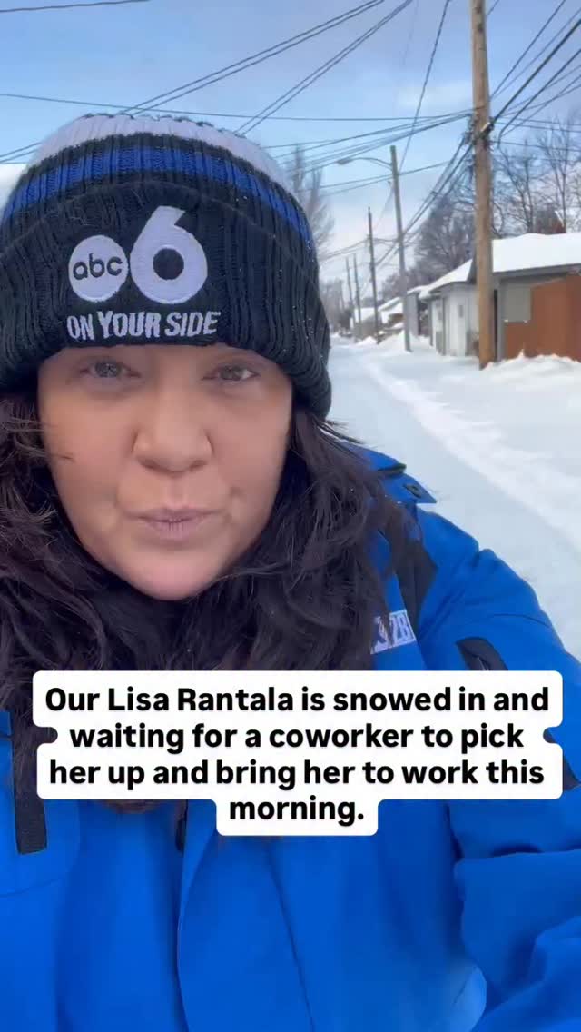 Our Lisa Rantala is snowed in and waiting for a coworker to pick her up ...