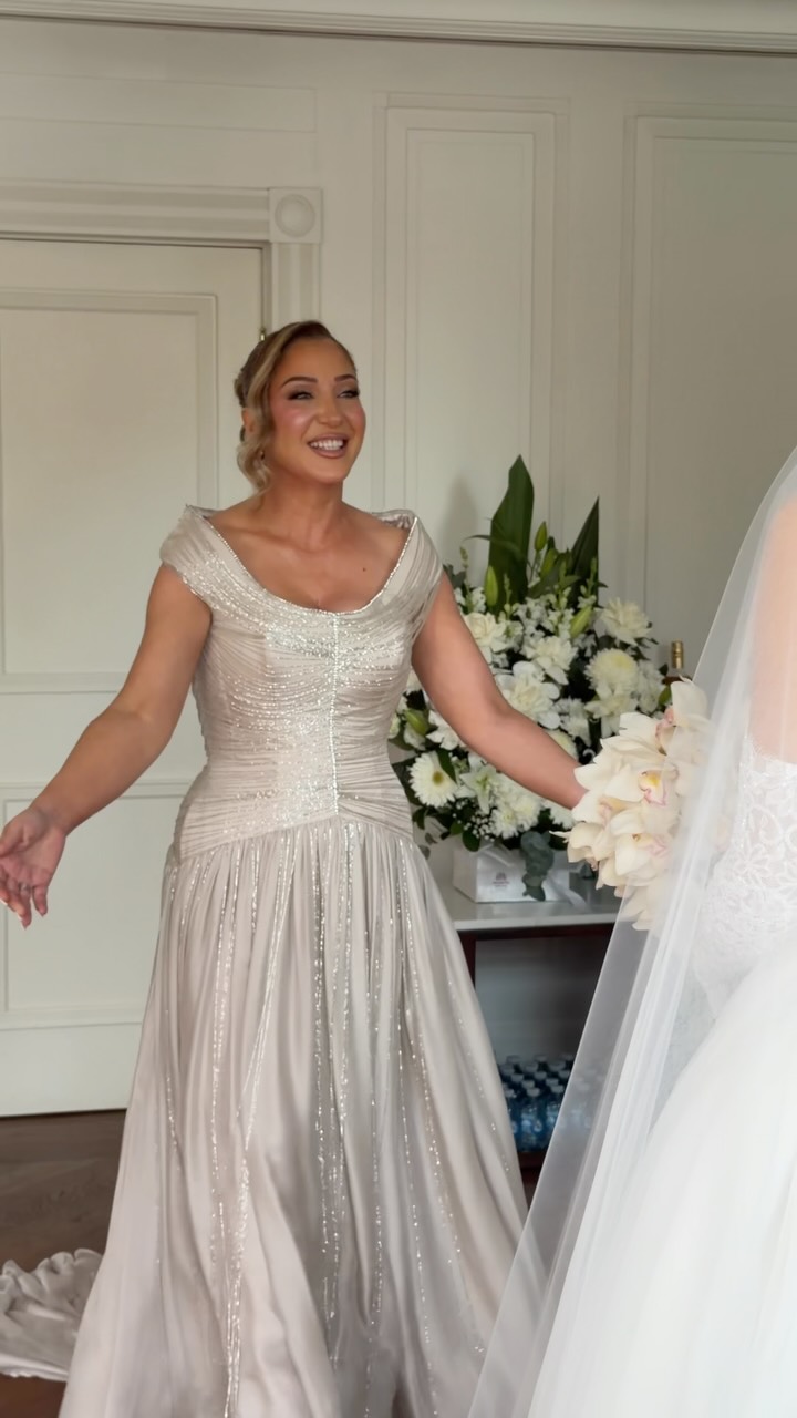 A moment for the woman who stood beside her first and will continue to forever. , The Mother of the Bride, dressed in custom #GeorginaMarie. | Georgina Marie Couture