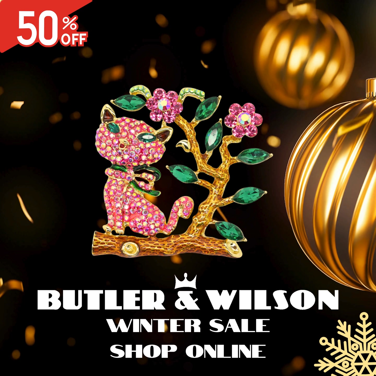 THE WINTER SALE IS NOW ON‼️, 50% off select products, online only! 🛍, Shop Here: https://www.butlerandwilson.co.uk/collections/winter-sale | Butler & Wilson