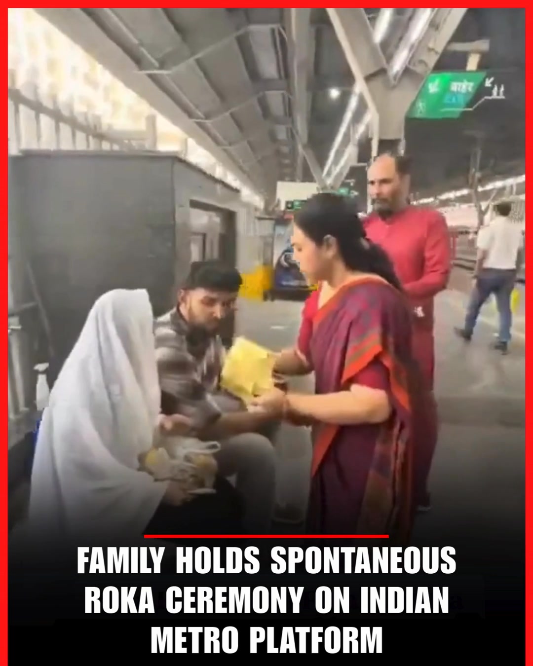 A surprise metro station moment turned into an instant engagement after ...