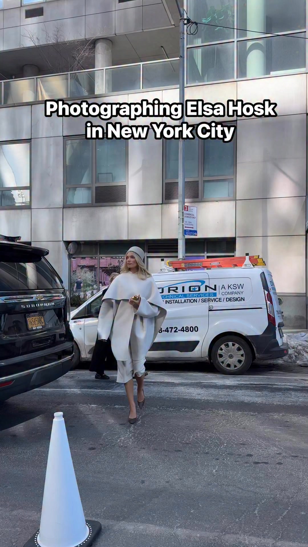 Elegence and style at New York Fashion Week with Elsa Hosk #nyfw # ...