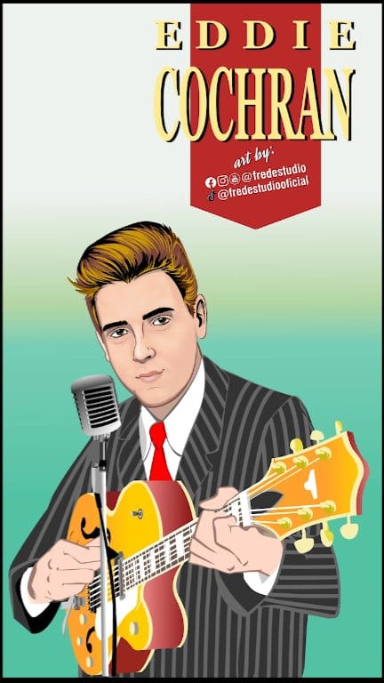 My tribute Animation to one of my rock heroes!😎🎸 Eddie Cochran