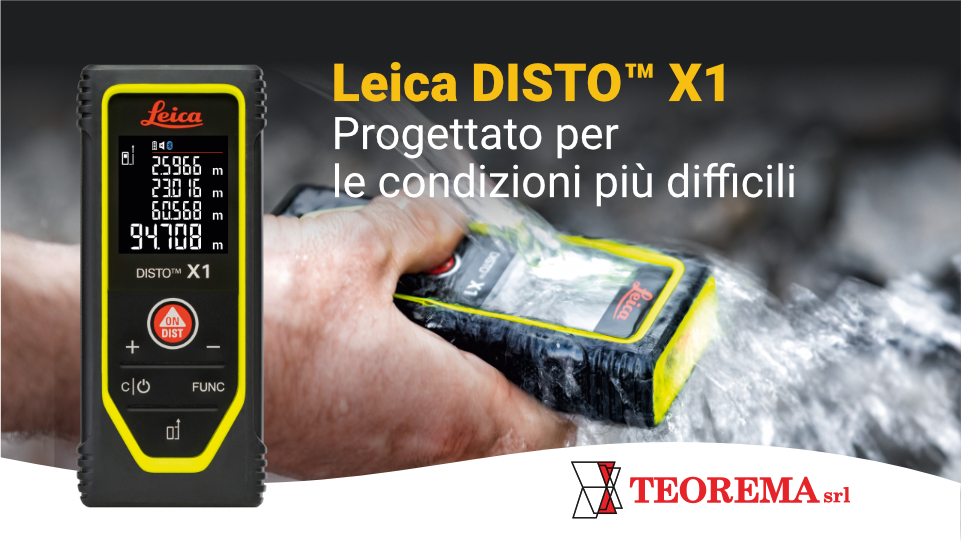 Leica DISTO X3 – robusto metro laser (grado di protezione IP65) con