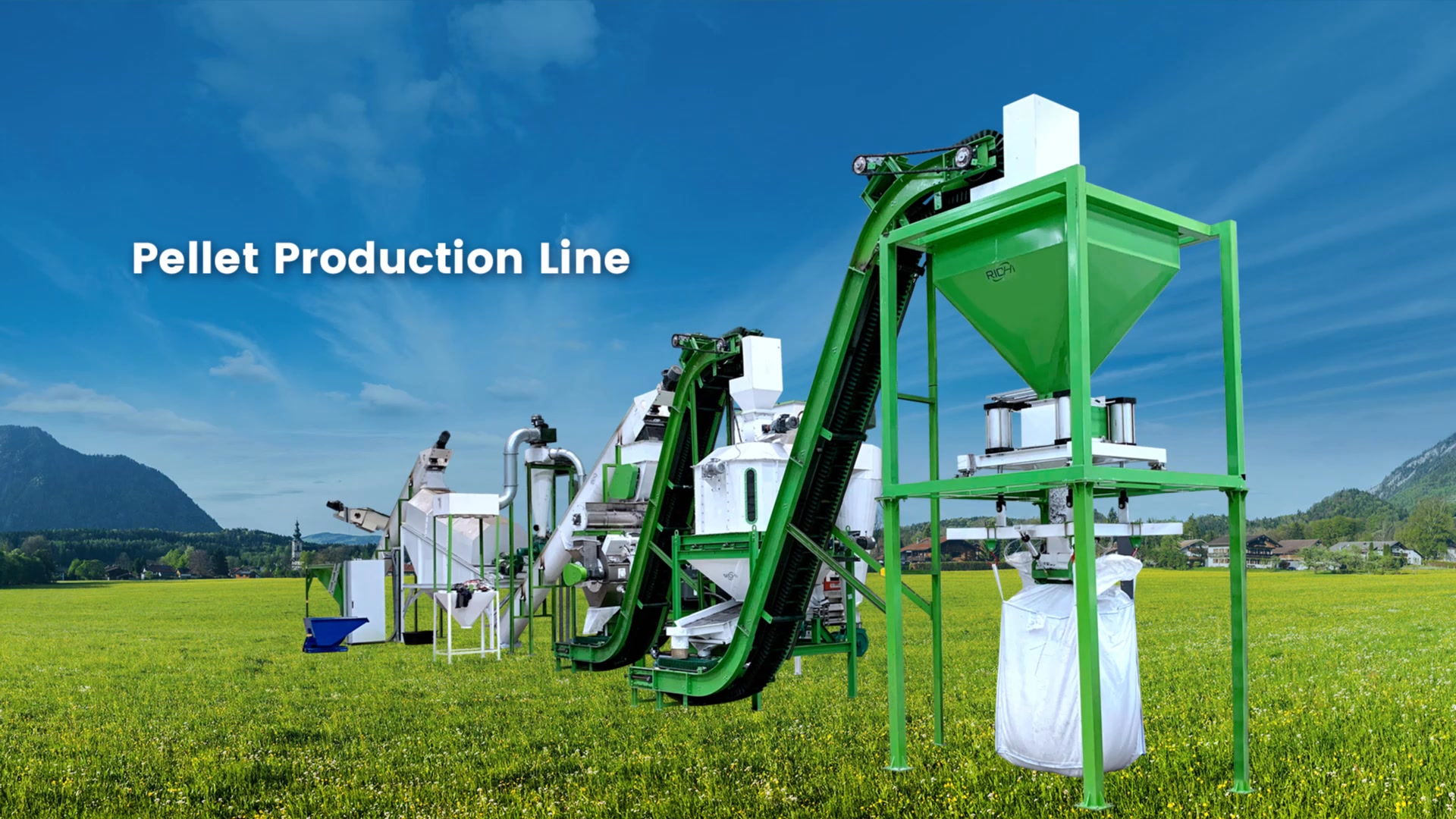 Watch our robust pellet machine process local biomass materials—such as ...