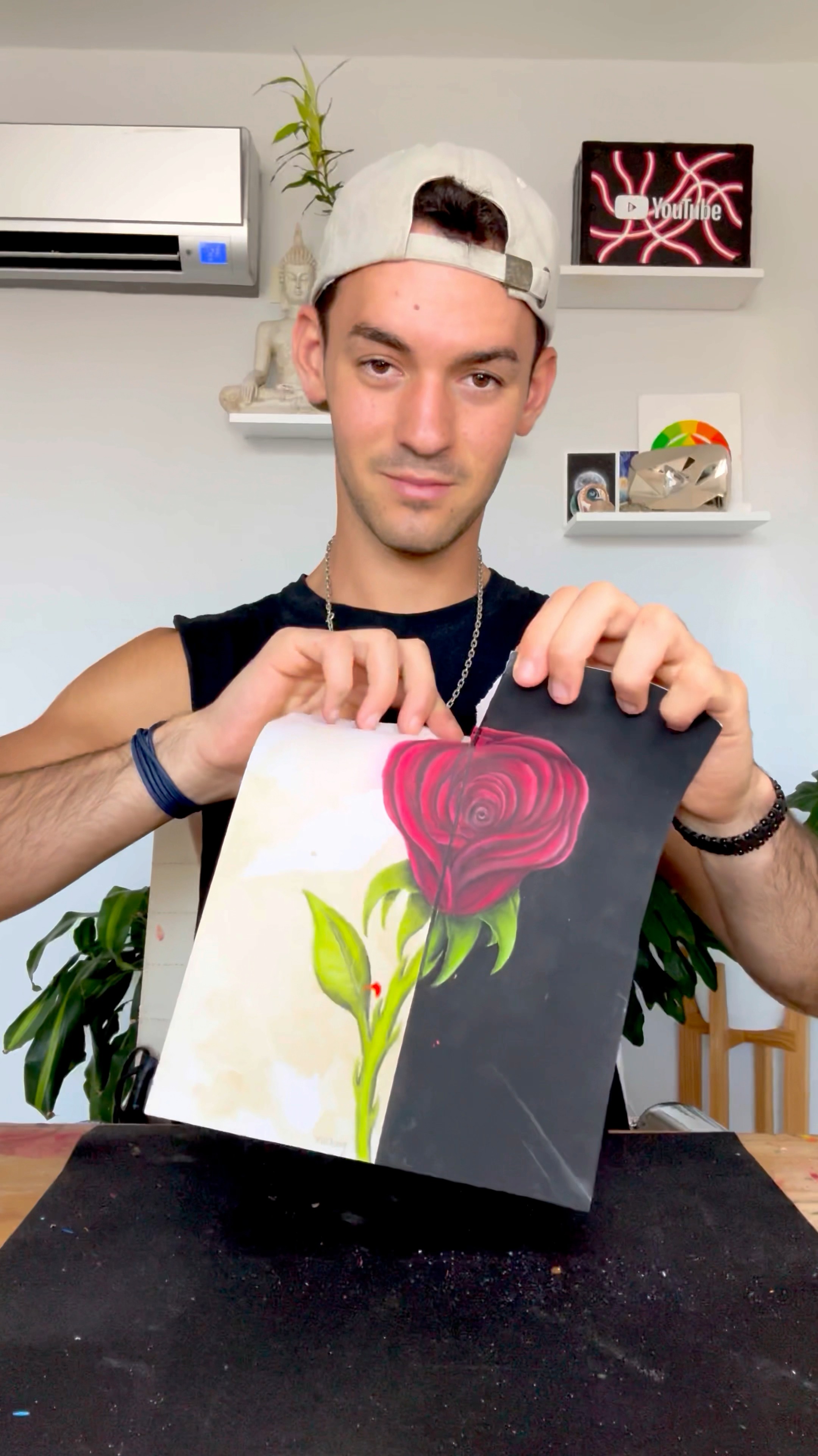 Art Evolution! 😍 I Destroyed My Realistic Rose Drawing to Recreate It ...