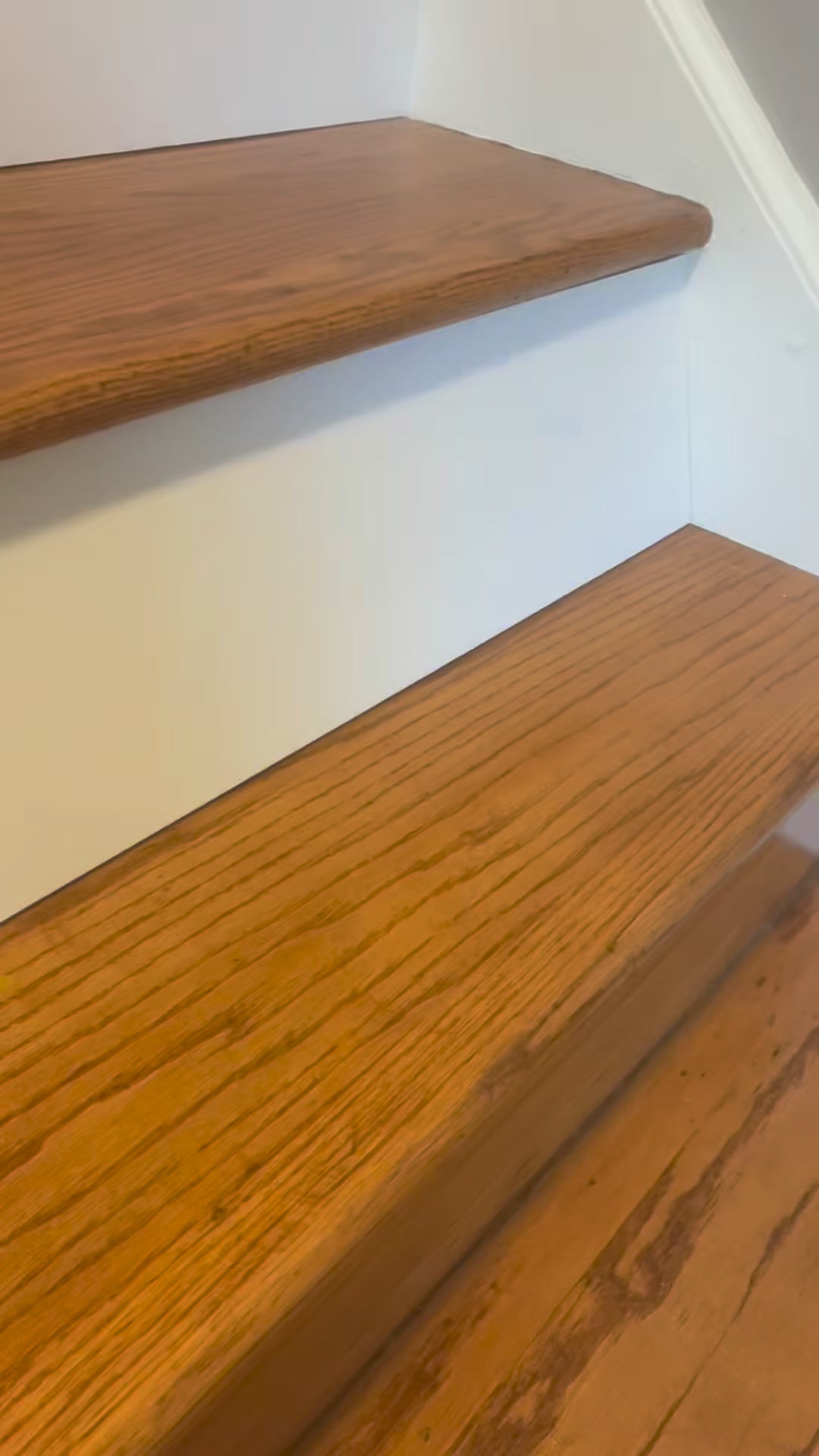 when risers and stringers meet 🤝 • • #risers #staircase #remodel #trim ...