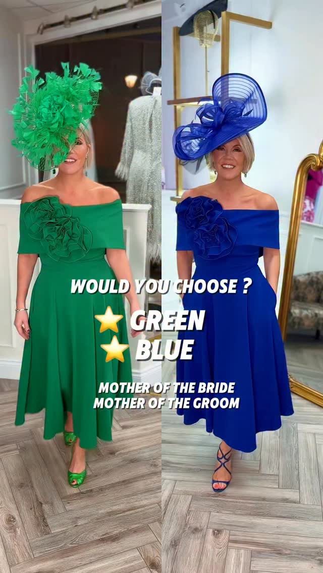 royal blue and green combination dress Emerald vs — which would you choose?, If you’re searching for the perfect Mother of the Bride dress, this elegant off-the-shoulder KYOTO design is one of the most flattering Jungle Warming PIW