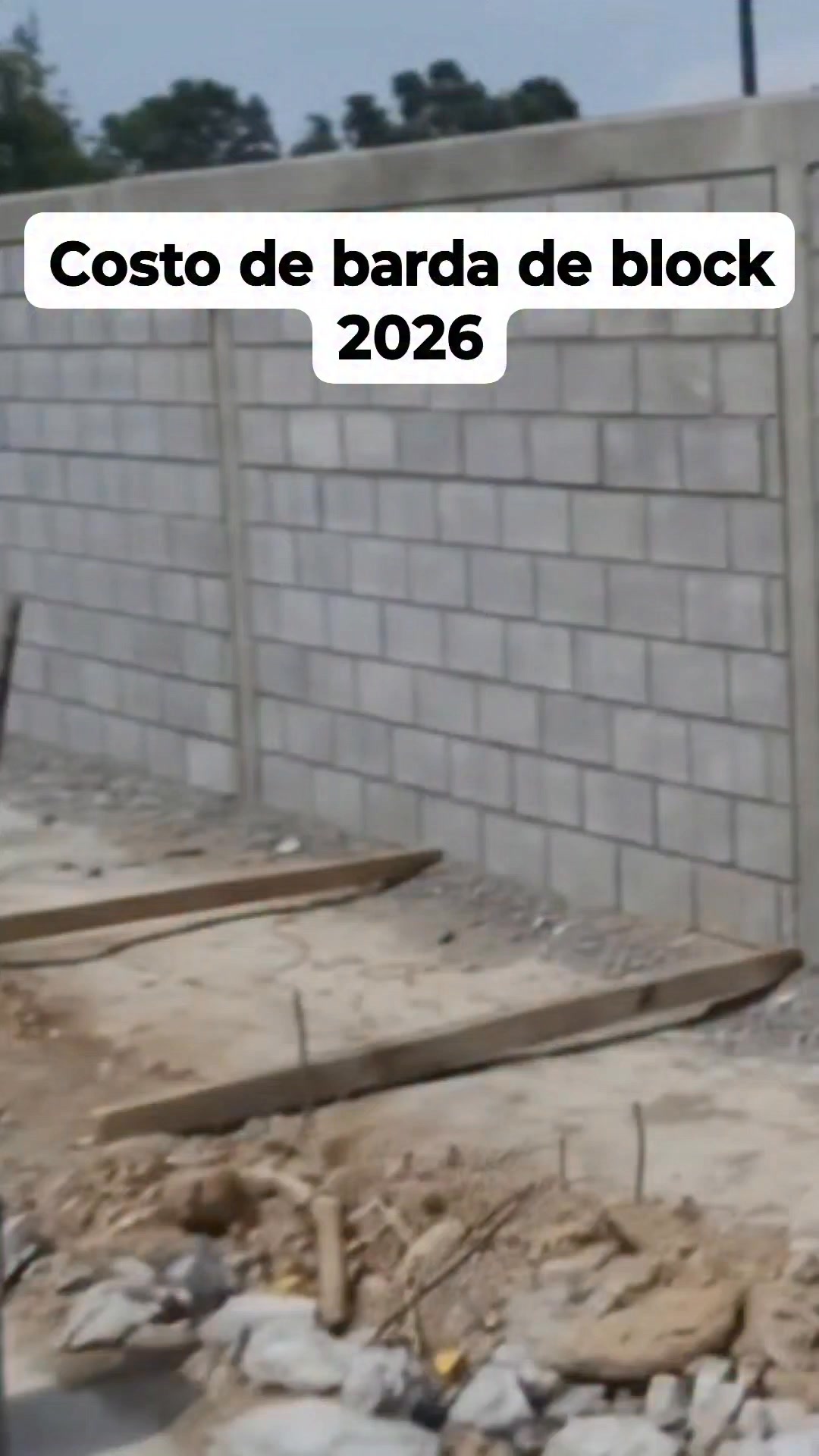 Costo de barda de block 2026 #construction #Arquitectura #Ingeniería # ...