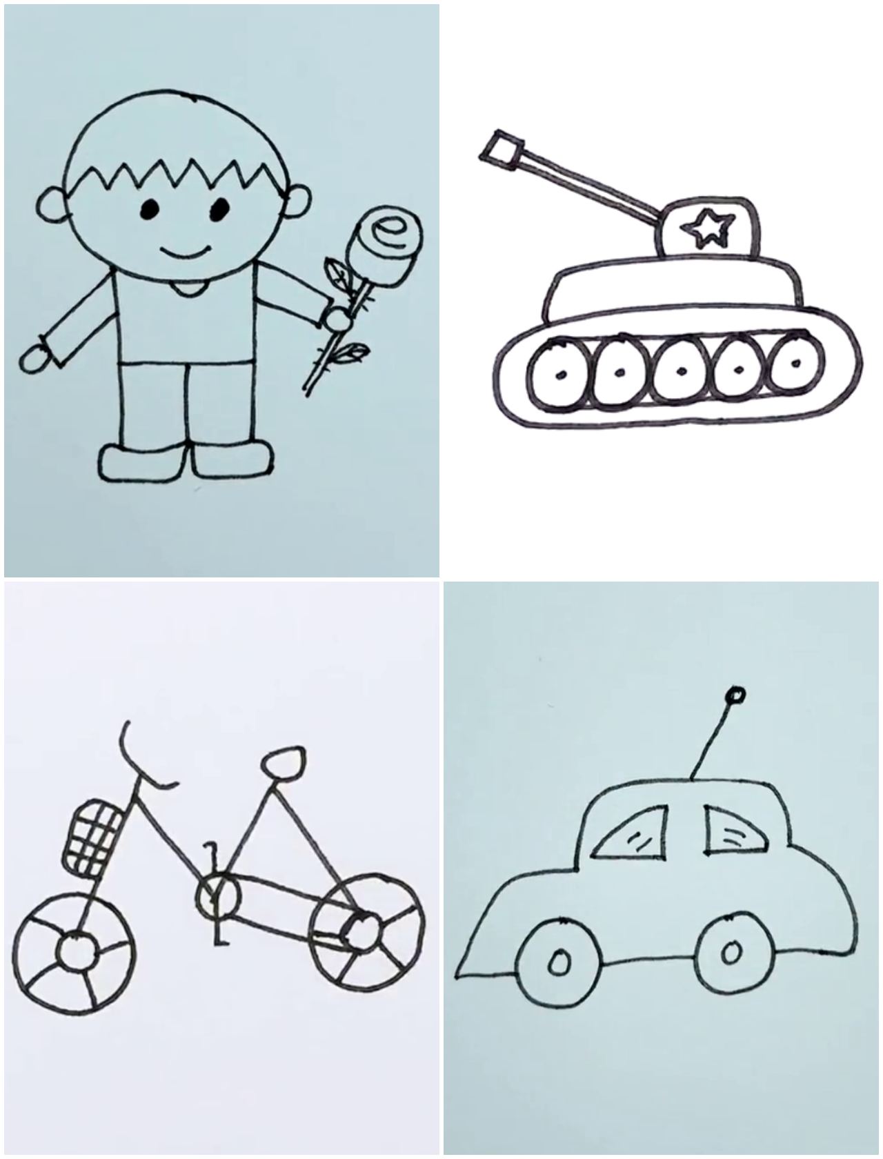 Simple Drawing Ideas for Kindergarten Kids - Easy Tutorials | tutorial ...