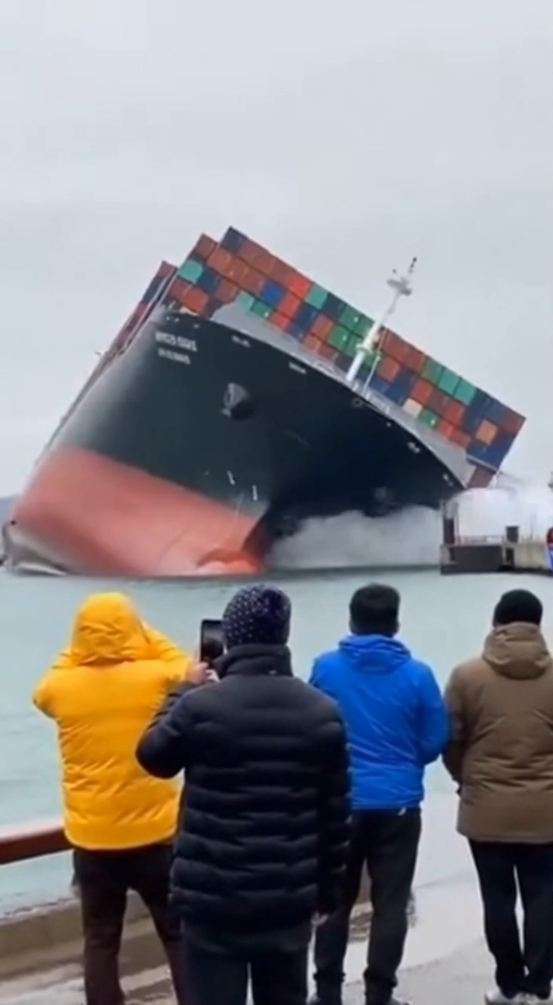 Cargo Ship Crashes While Attempting to Dock at Port A cargo ship ...