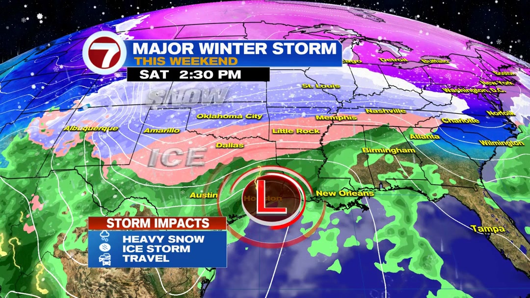A WINTER STORM WATCH has been issued for a large chunk of the southern ...