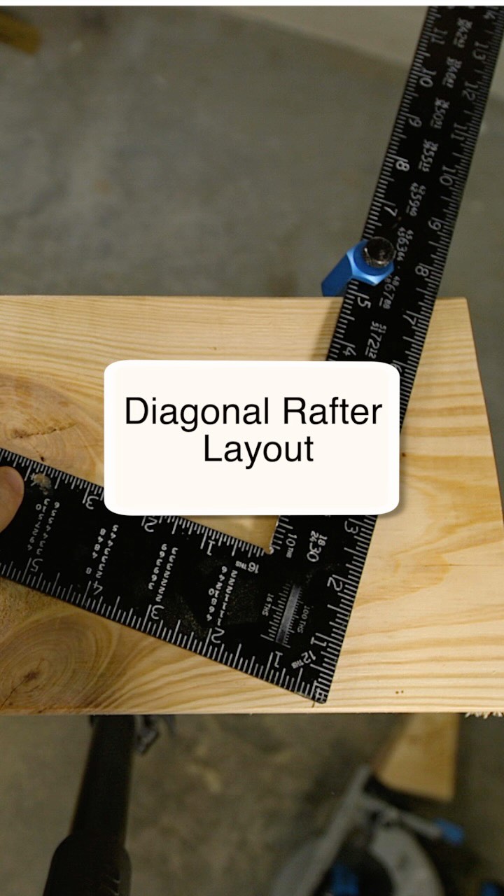 Here’s how to layout a rafter that has a diagonal measurement of 21 1/4 ...