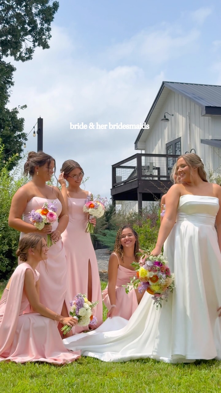 Girlhood ✨ , Wedding content creator: Forever & Always • Wedding Content Creator , Bridesmaids dresses: BIRDY GREY 🐥 , Wedding dress: Grayce Bridal & Formal , Venue: Candies Creek Farm , Florals: 