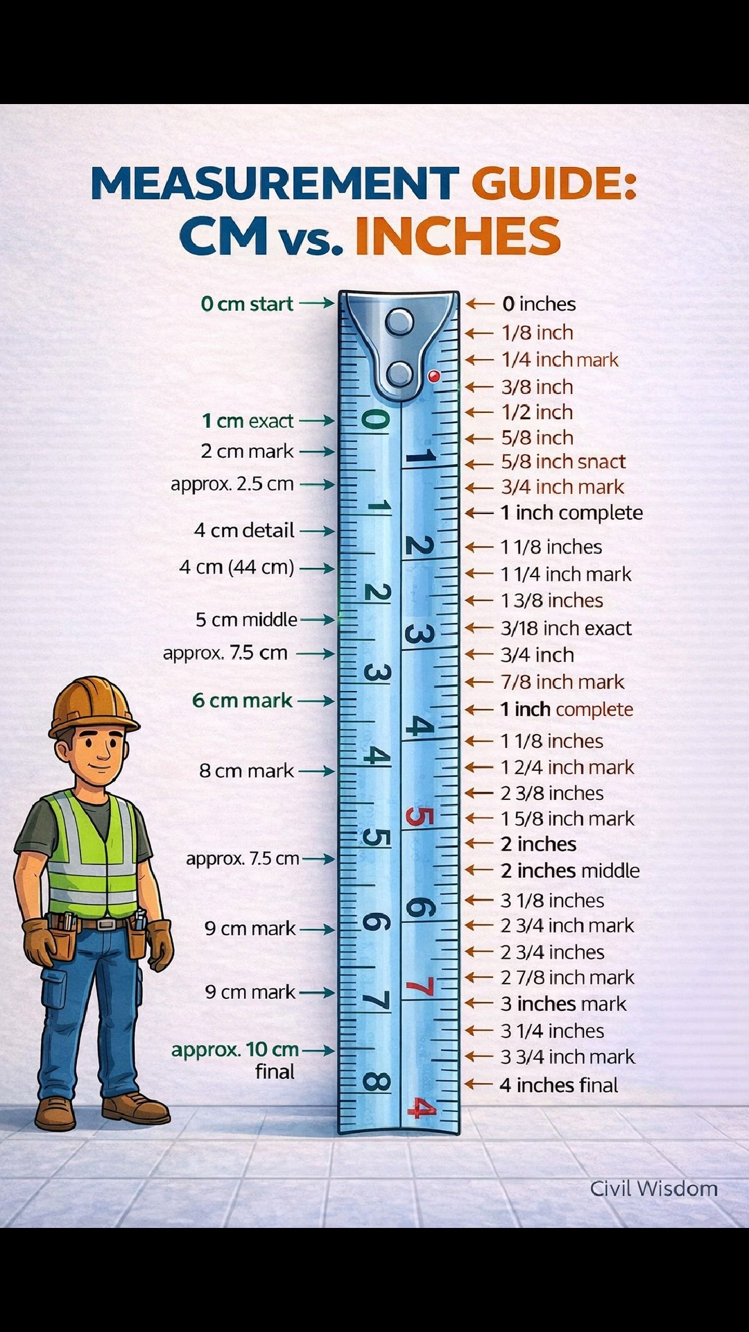 7.5 inches to cm