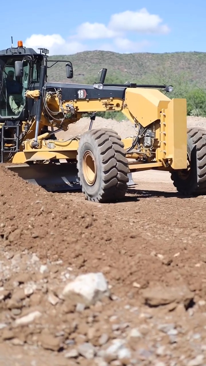 Spreading it out! 🤠 The Cat 18 Motor Grader comes standard with an 18 ...