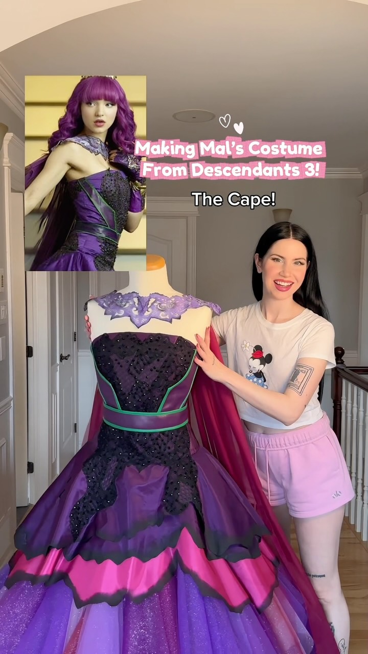 Making Mal's Cotillion dress from Descendants 3, The Cape!! This is how I made my Mal cape! The costume is now COMPLETE! Stay tuned for the final parts; making the jewelry and