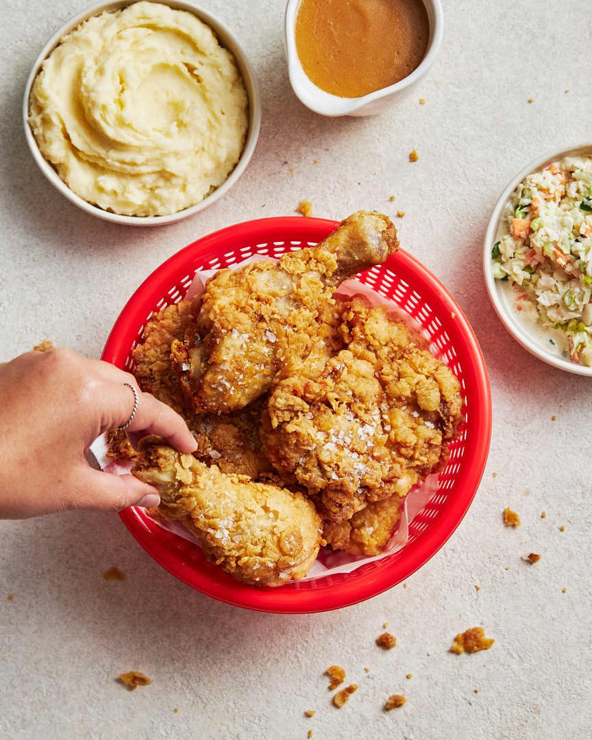 Marion’s Fastest Fried Chicken Dinner vs. KFC | KFC, chicken meat ...