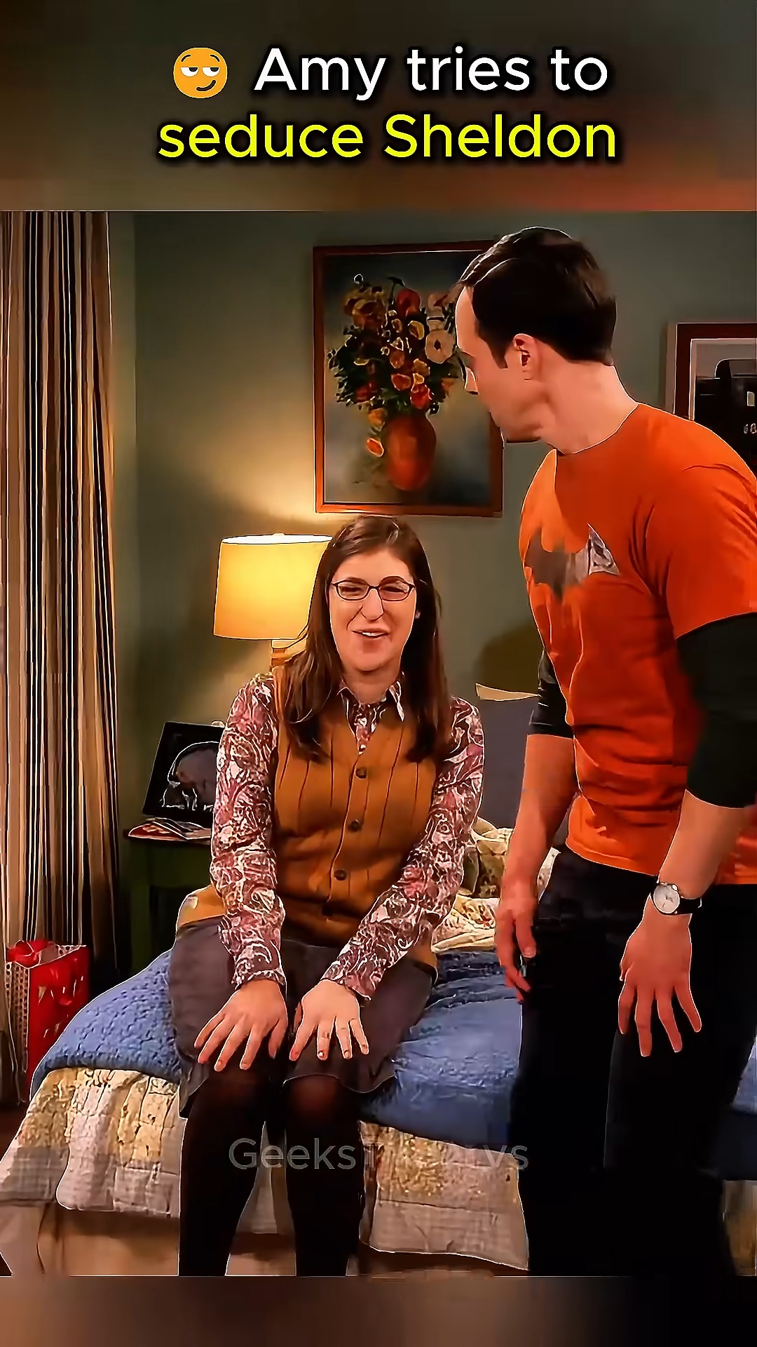 Amy makes a move on Sheldon 🔥😳 #TheBigBangTheory #TBBT #BigBangTheory # ...