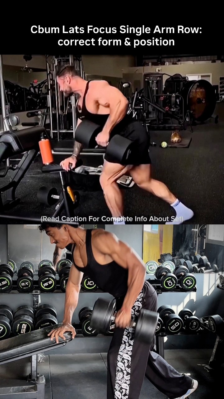 Perfect form of single arm rows for back lats muscle gain 1. Hinge at ...