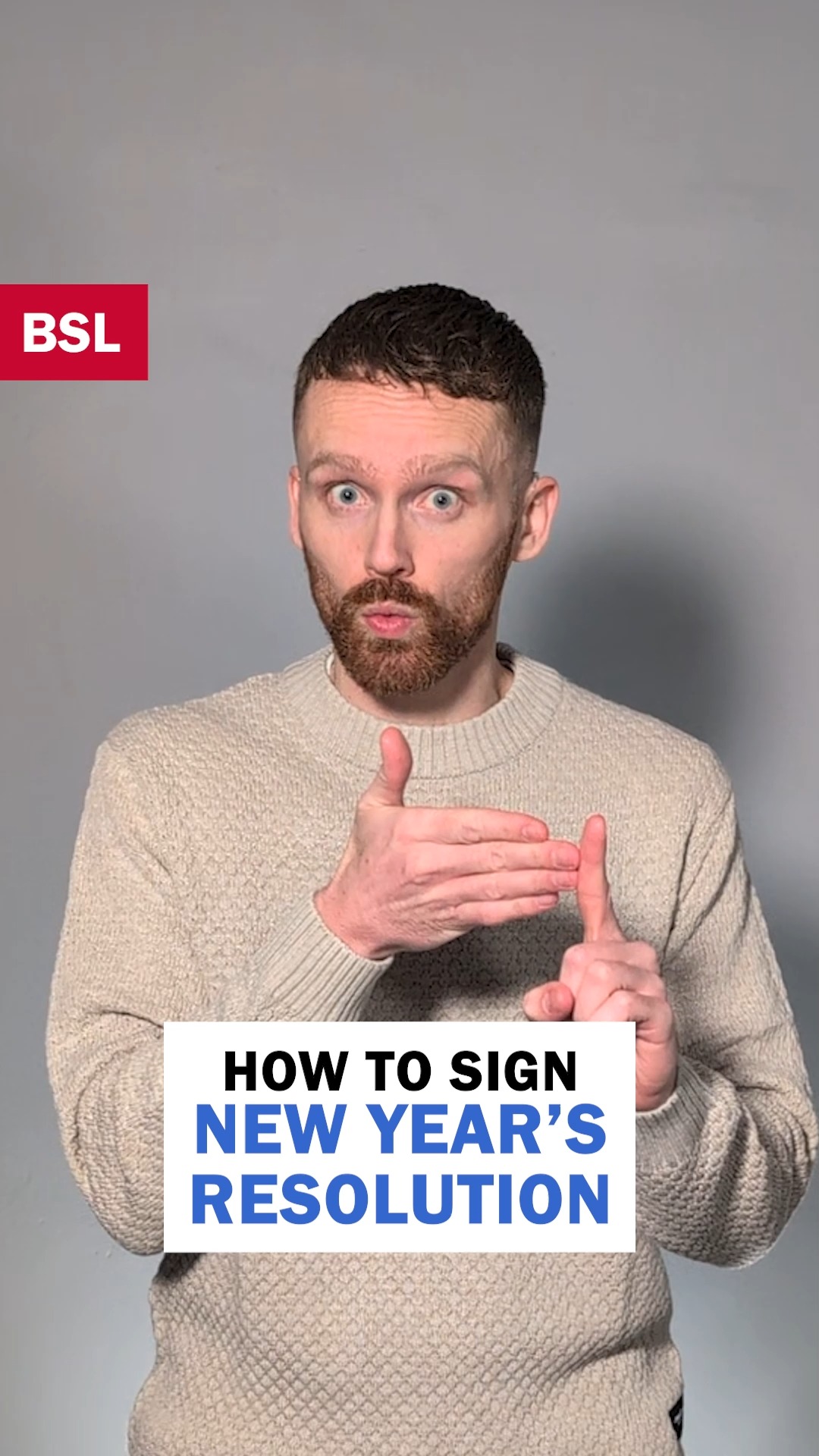How to sign New Year's Resolution: BSL Sign of the Day 113 The topic ...