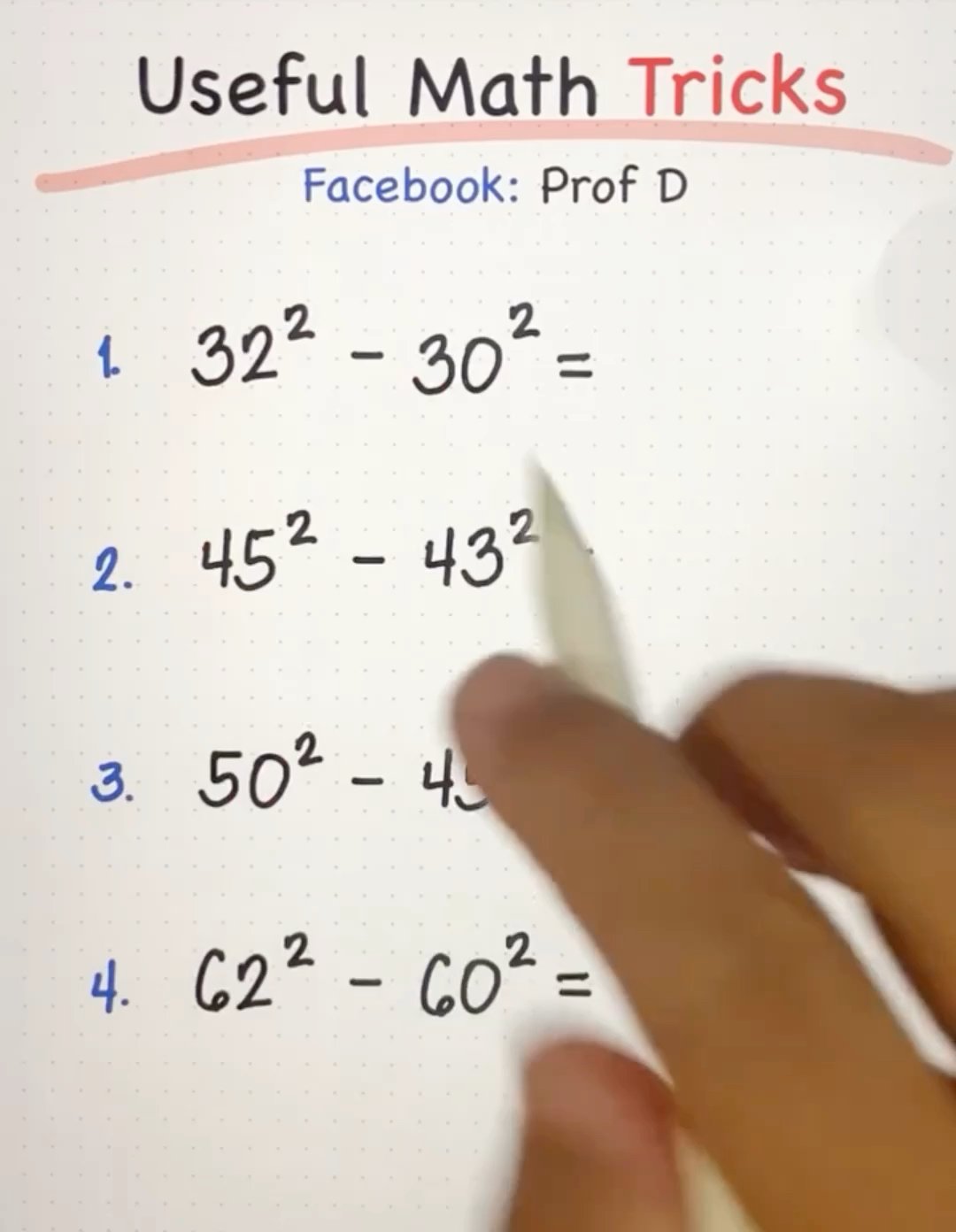 Easy Math Tricks Anyone Can Learn | Prof D | Facebook