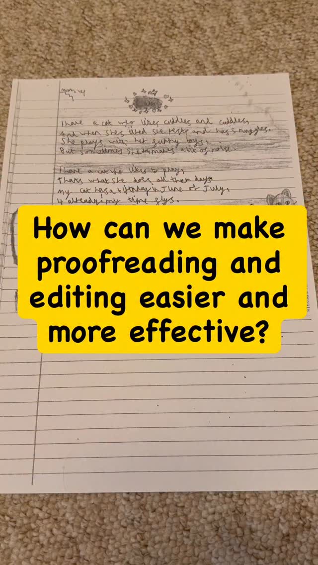 Proofreading and editing are an important part of the writing process ...