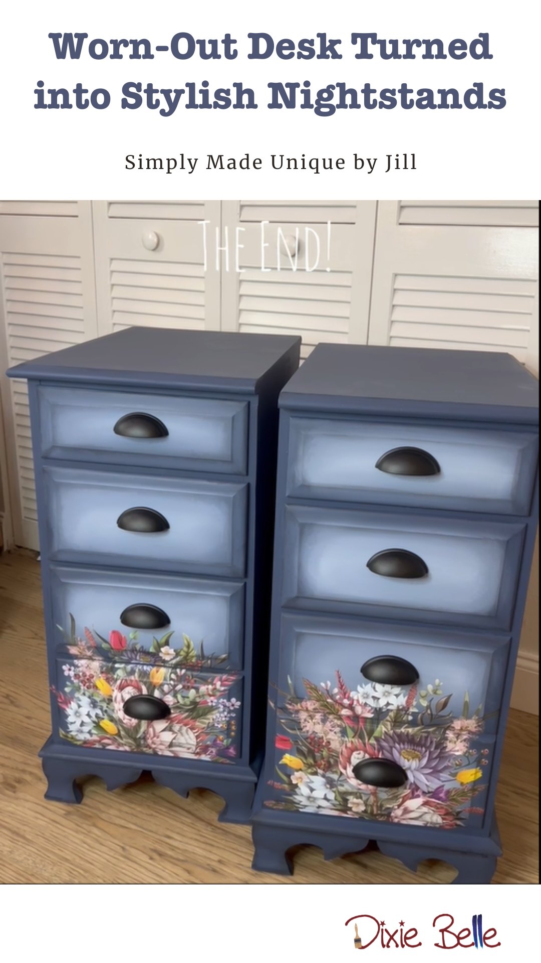 Transform a tired, worn-out desk into a gorgeous set of nightstands ...