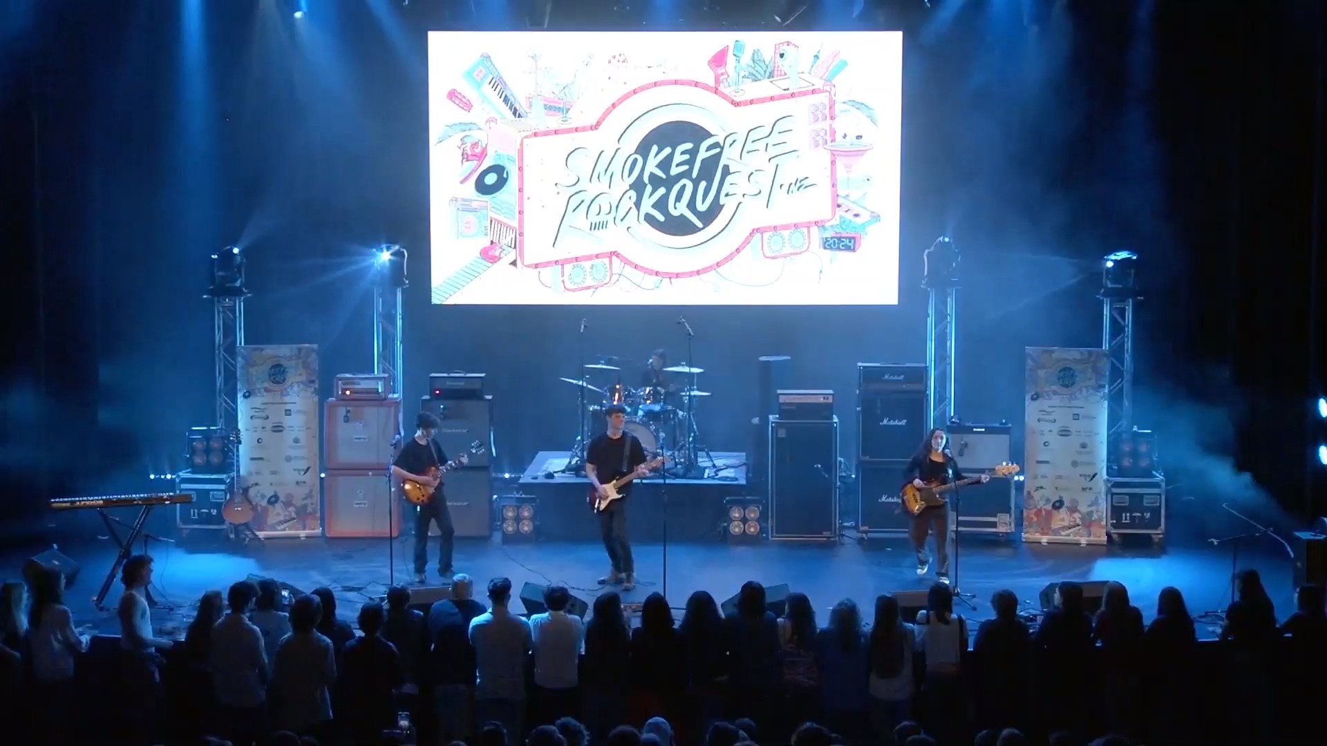 Here's a cool video clip of our performance at the Smokefreerockquest ...