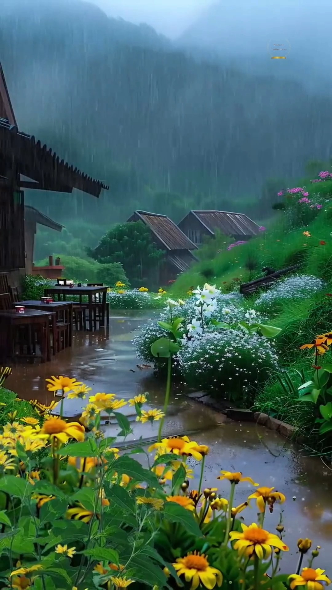 🌿🌧️ Cozy Village Evening – Rain, Silence & Peace 💙☔ #rainydays #rain # ...