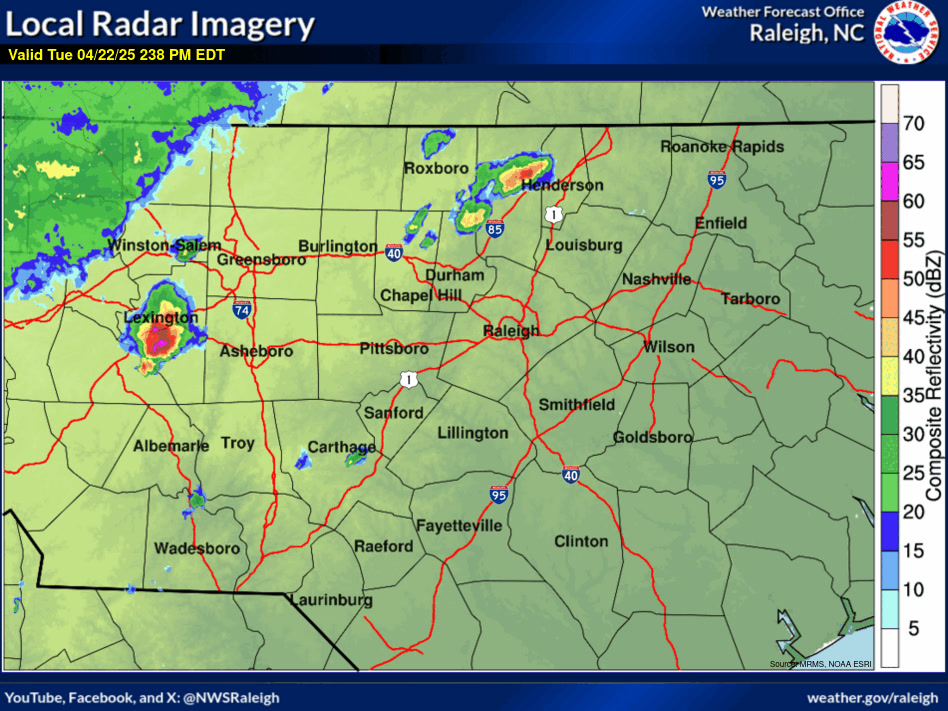 Here's a radar update as of 3:30PM. Scattered storms have started to ...