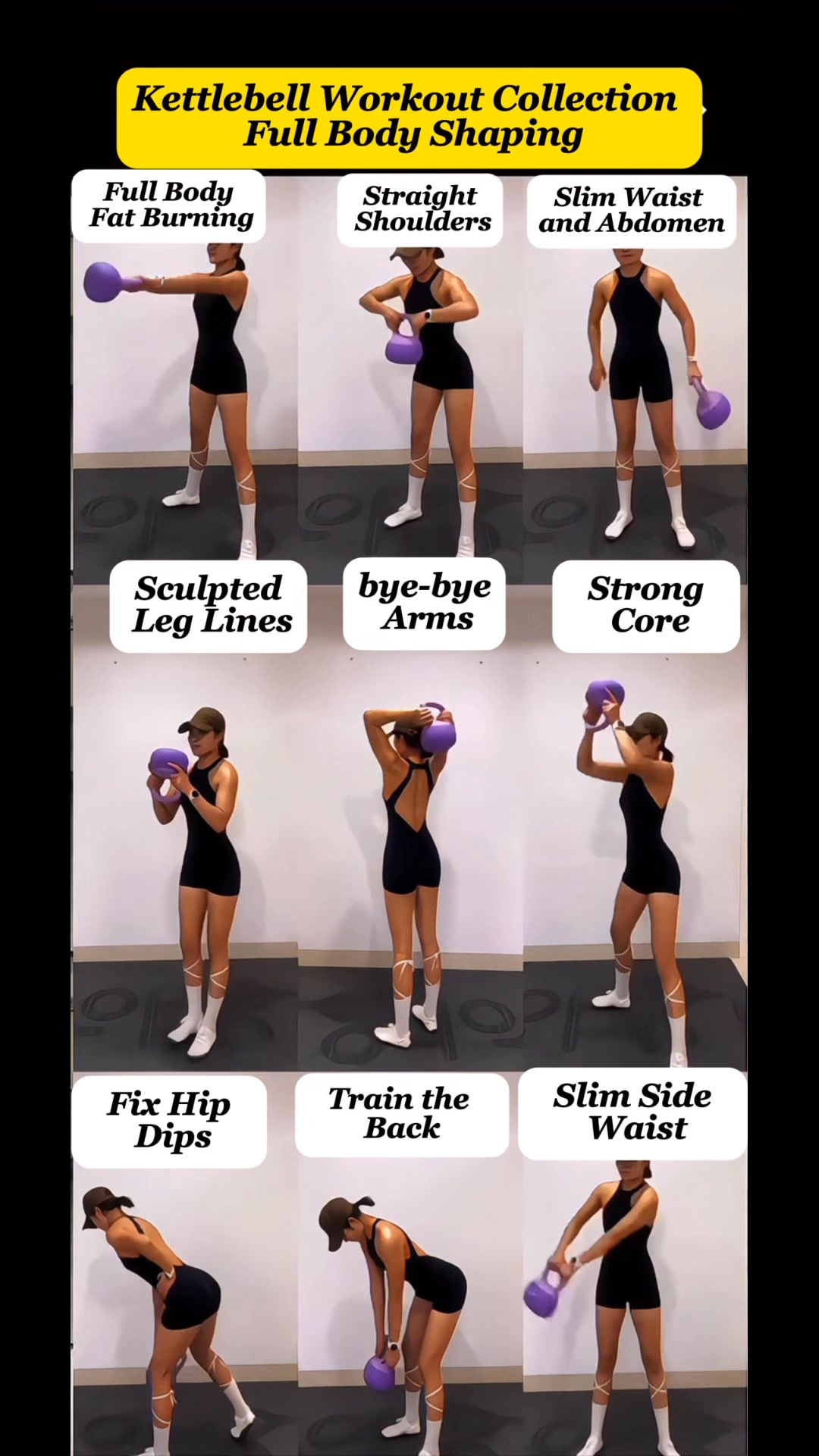 Kettlebell 9-Grid Full-Body Shape—6 Months of Training for Beginners# ...