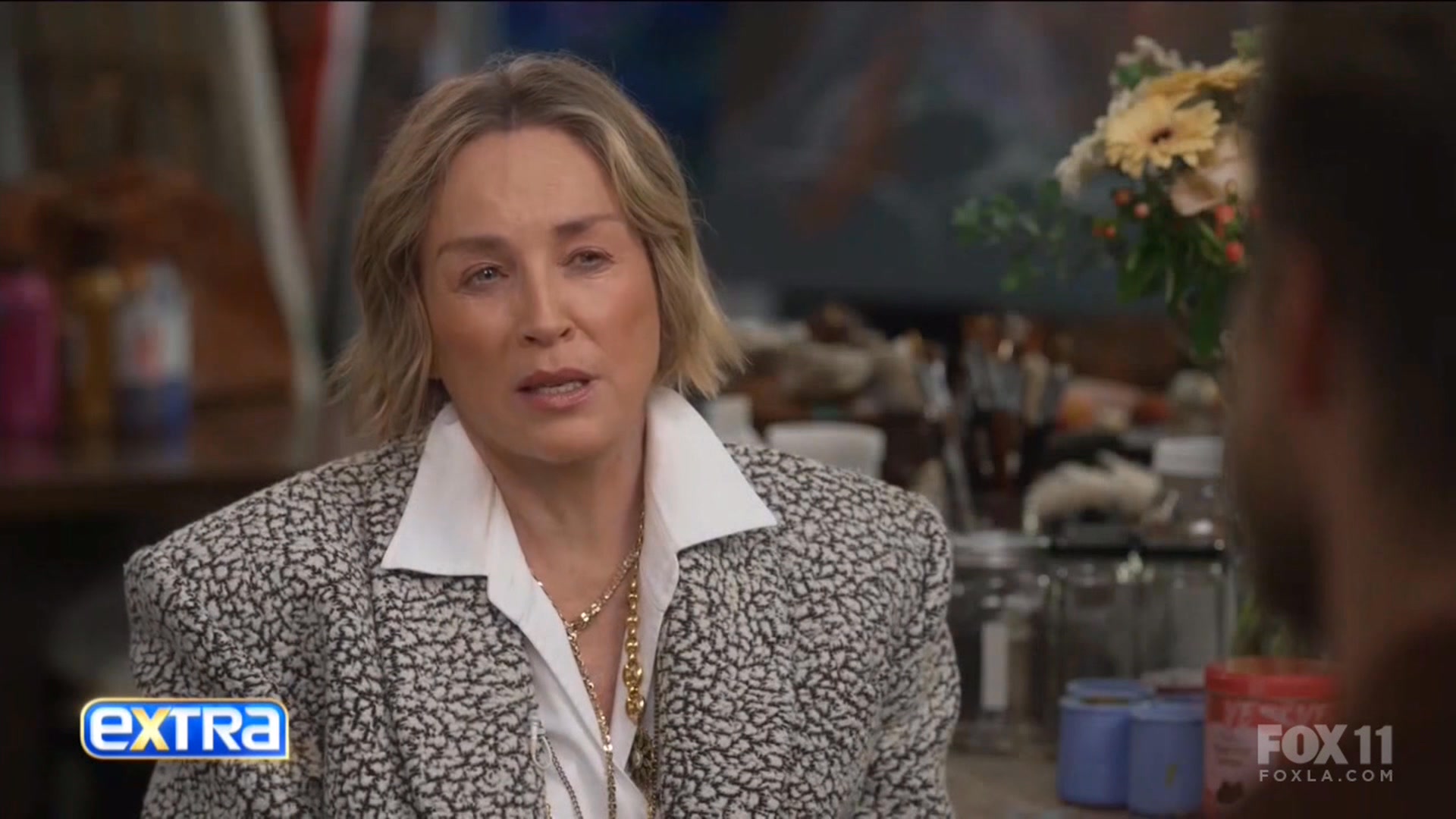 Thank you Extra TV and host Derek Hough for this Sharon Stone interview ...