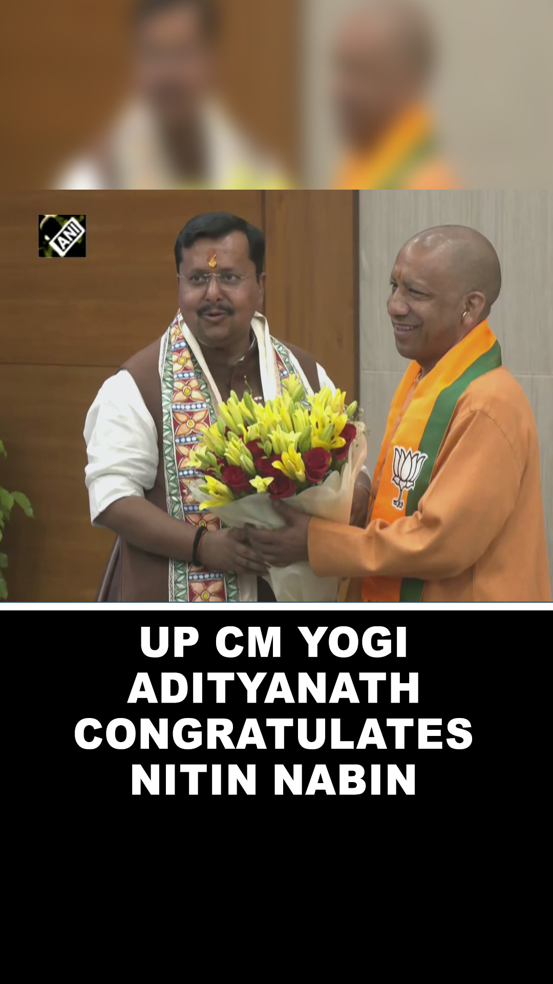 UP CM Yogi Adityanath congratulates Nitin Nabin on taking charge as BJP ...