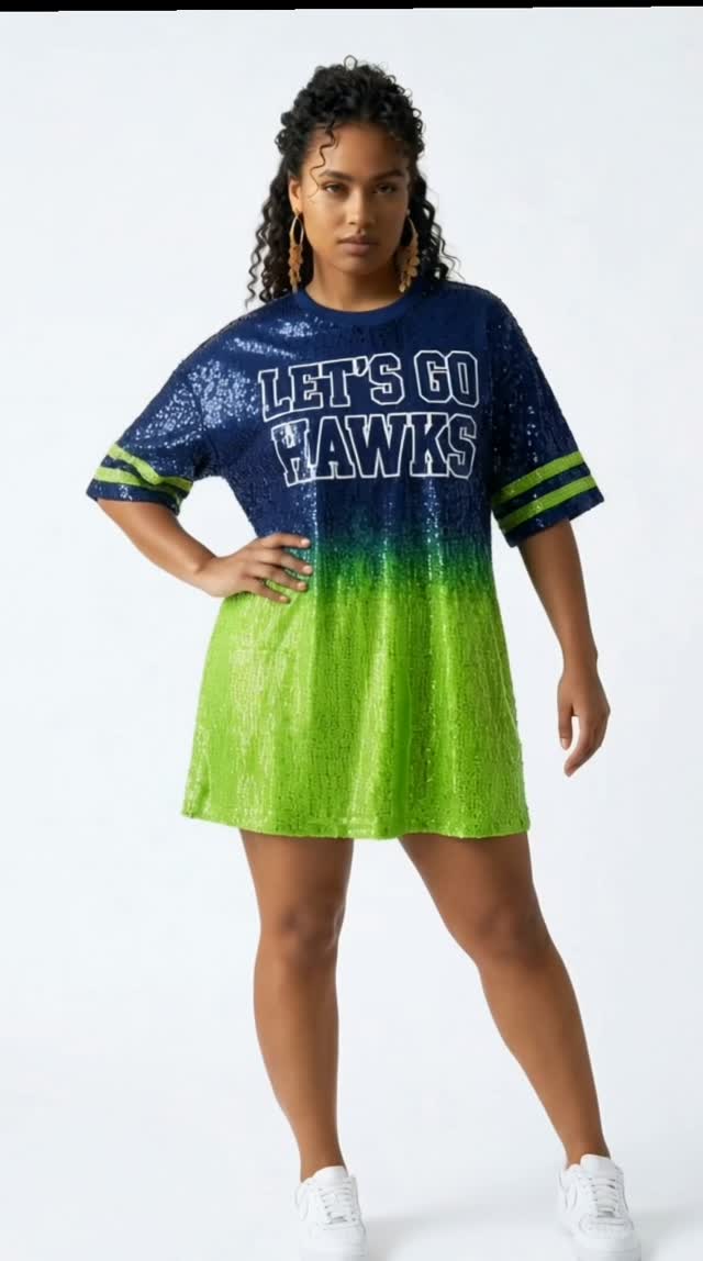 seattle seahawks jersey dress Sequin Jerseys ✨ Make an Entrance Before the Game Even Begins. Shop our stunning ombré designs now., #sequinjerseys #nfl #viralreels #dancechallenge #seahawks | Breana Hubbard Nike