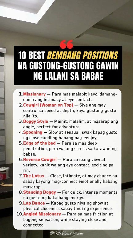 Bembang Positions na Gustong Gawin Sayo ng Lalaki 😱 #trending #love # ...