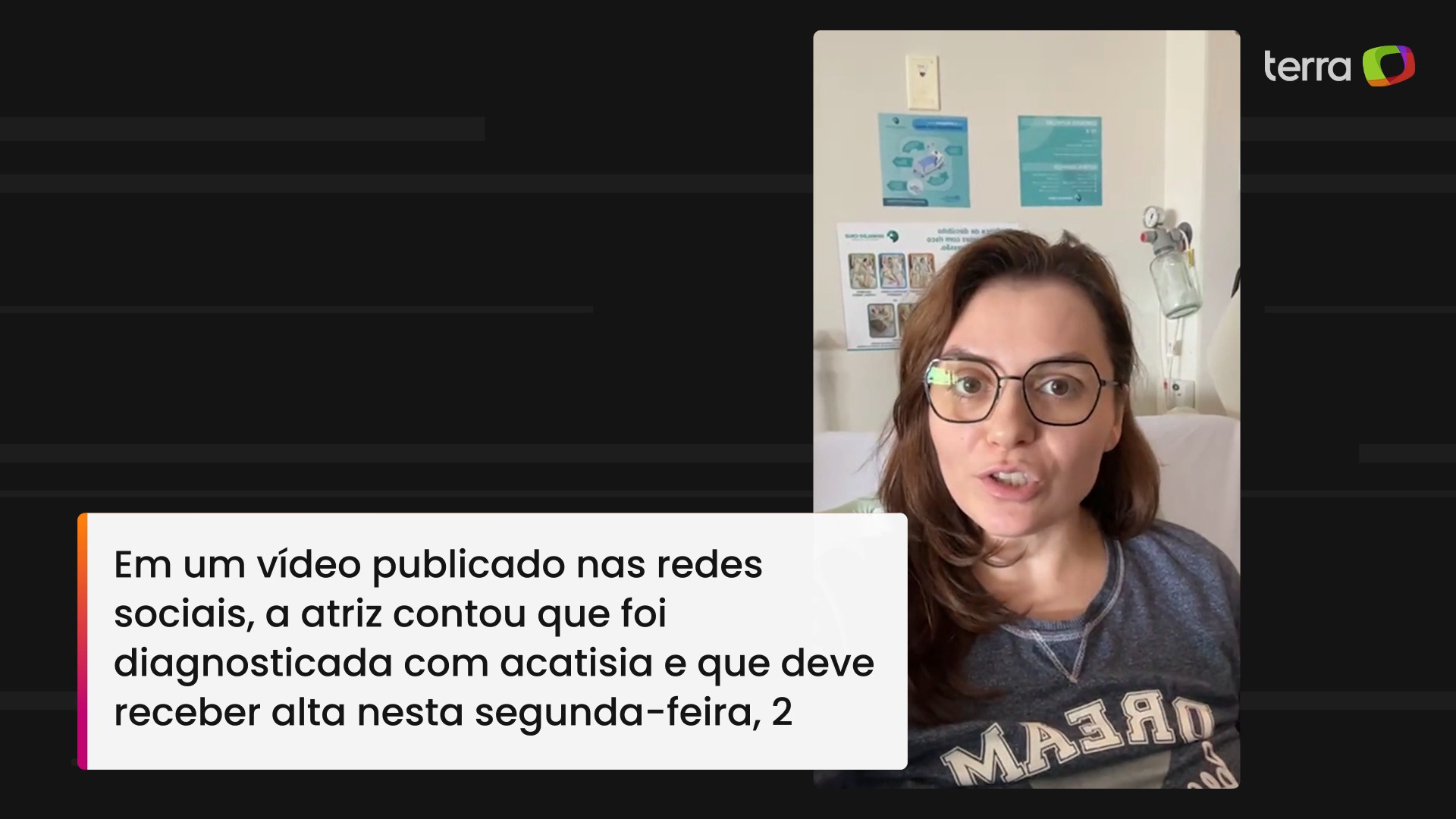 Terra - Em um vídeo publicado nas redes sociais, a atriz... | Facebook
