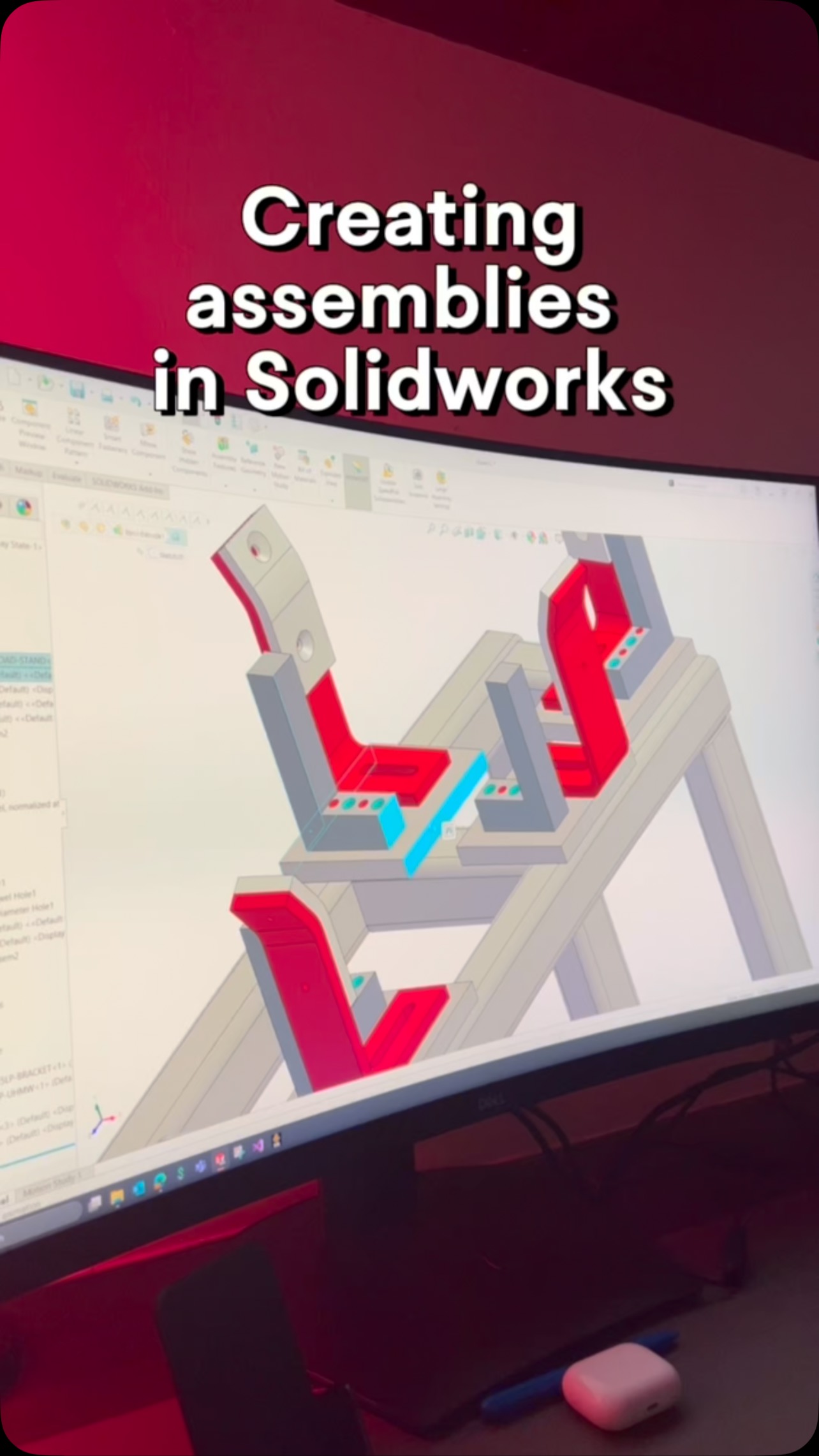 Designing an ACL401C NAAMS Clevis in Solidworks 🔧 #cad #solidworks # ...