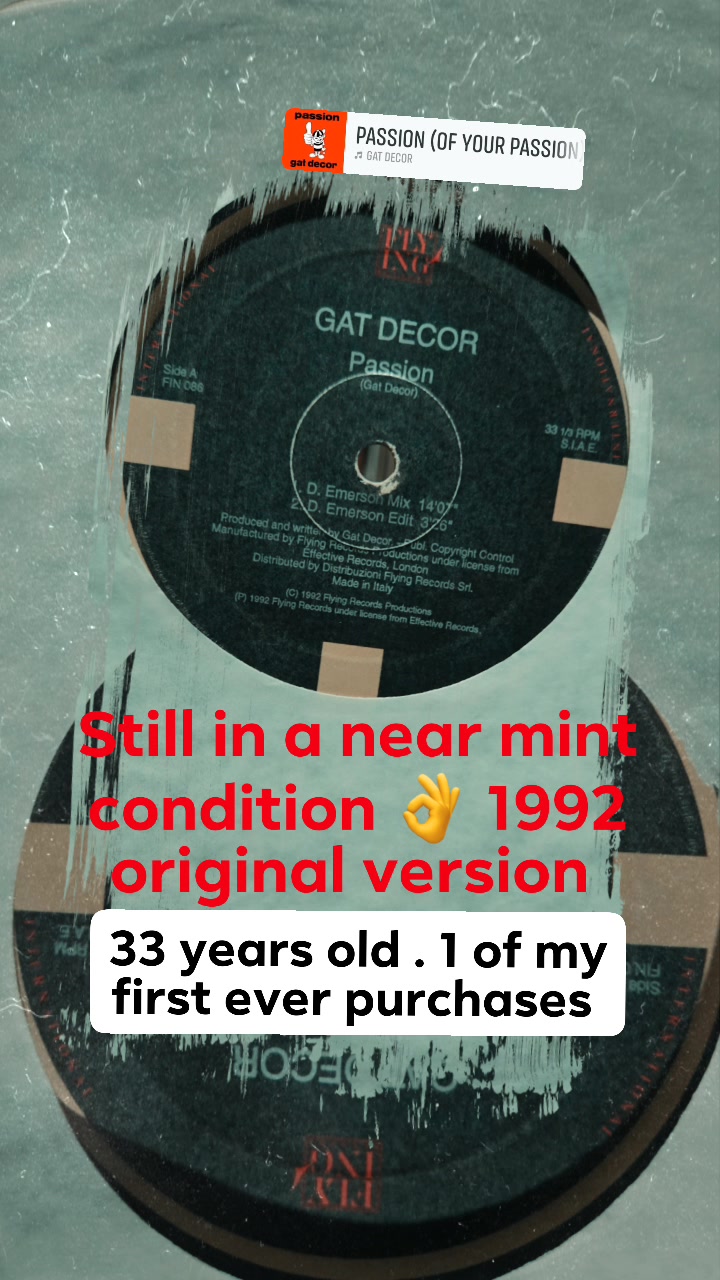 Where to buy Gat Decor's Passion original mix vinyl in the UK?