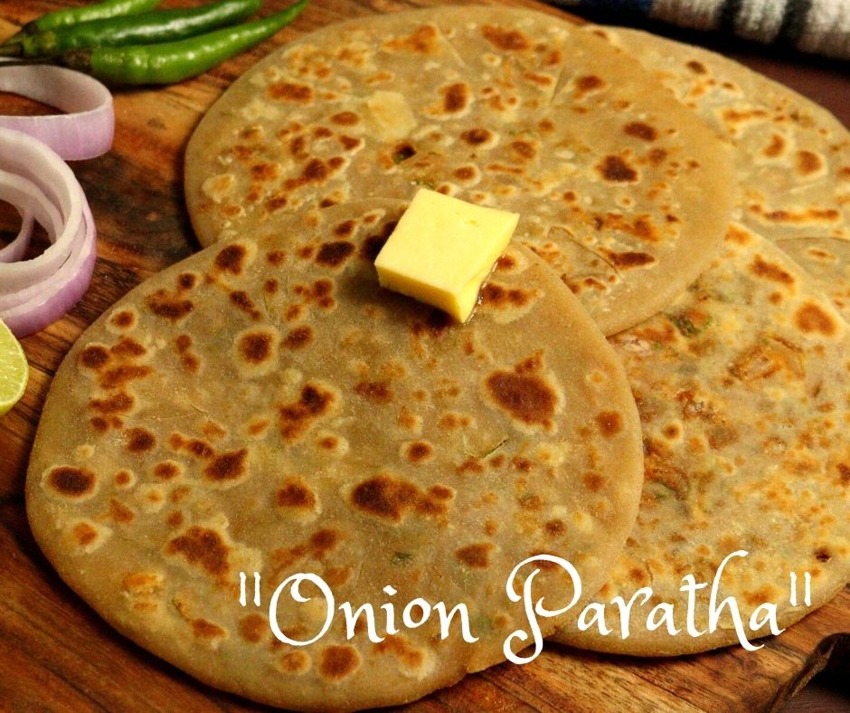 Pyaz Ka Paratha | Onion Paratha Recipe | Wheat Flour Recipe | Pyaz Ka ...