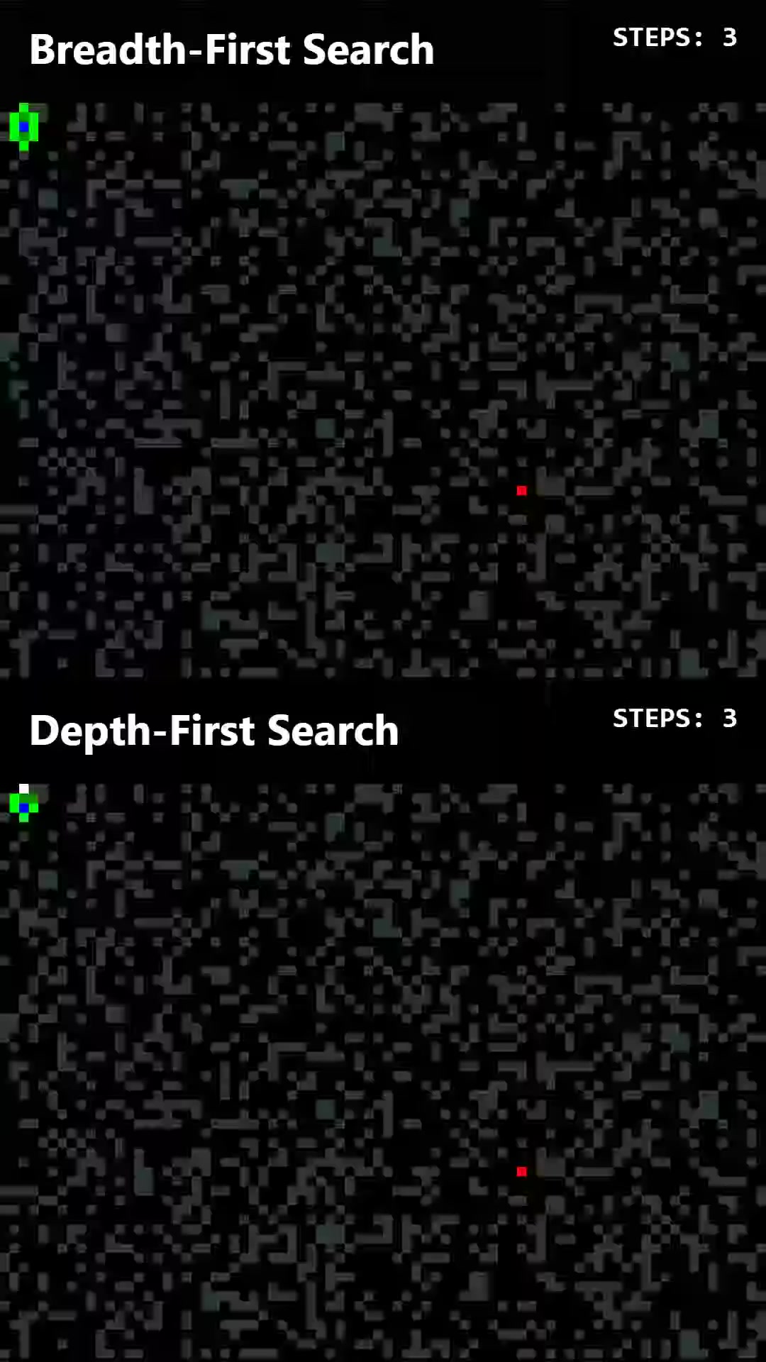 DFS is pure chaos and I love it. 😂 #algorithm #visualizer #pathfinder # ...