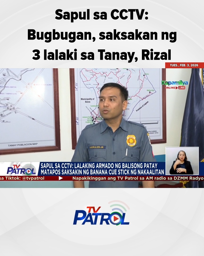 Sapul sa CCTV: Bugbugan, saksakan ng 3 lalaki sa Tanay, Rizal. # ...