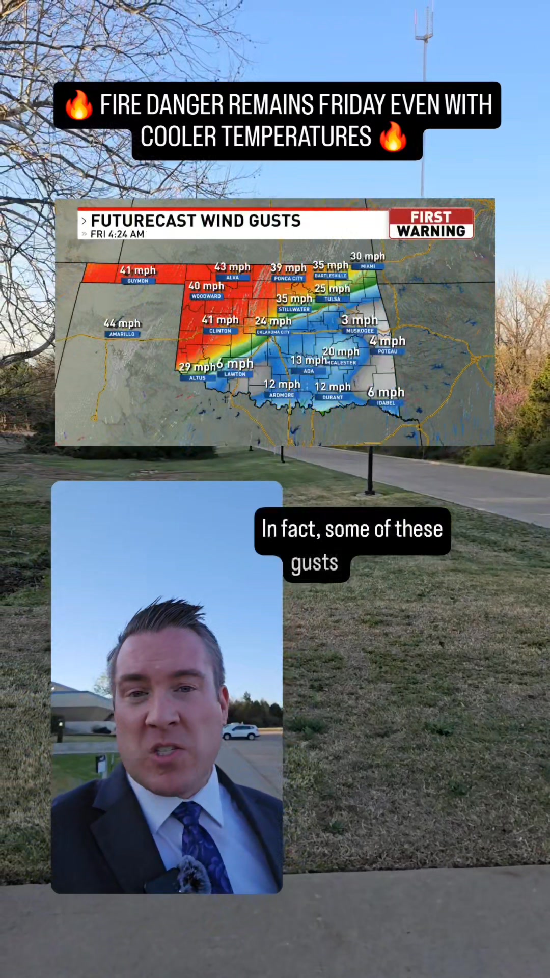 Fire danger remains an issue for Oklahoma Friday despite cooler