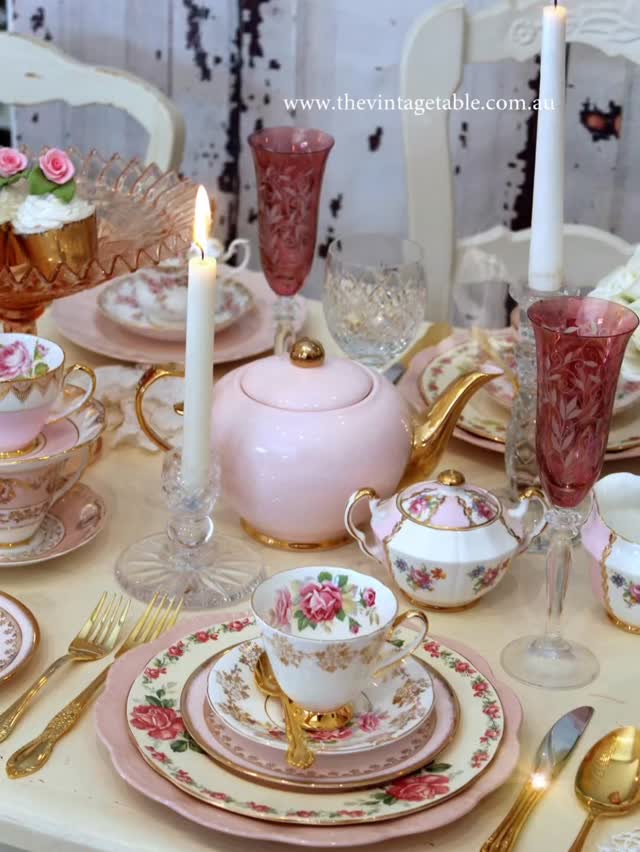 When your table is dressed to impress… and it knows it. Romantic Pink ...