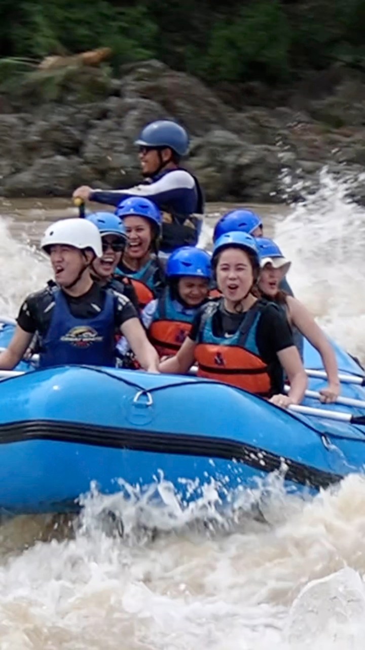 Fun fact: It's called white water rafting because the rapids create ...