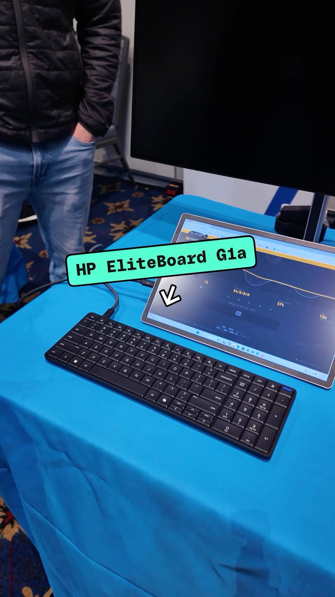 This keyboard is actually an entire computer. Just plug it into a