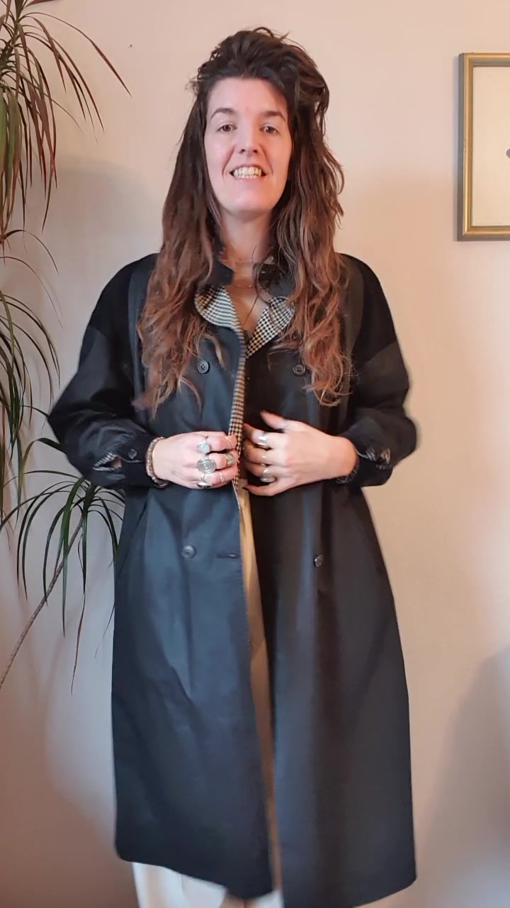 NEW IN! L'IMPERMEABILE DEAN REVERSIBLE COAT Italian brand L