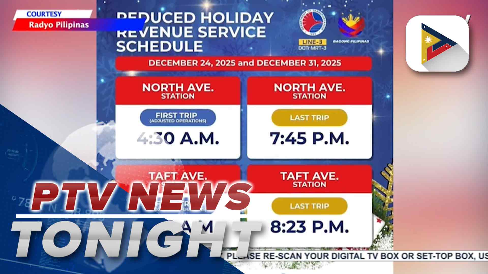 #PTVNewsTonight | MRT-3 announces train services to operate on ...