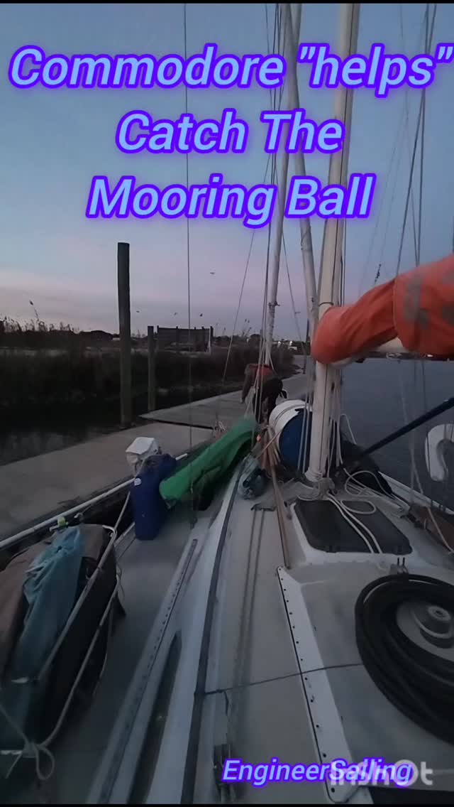 Commodore Lloyd helped me catch the mooring ball, however I failed to ...